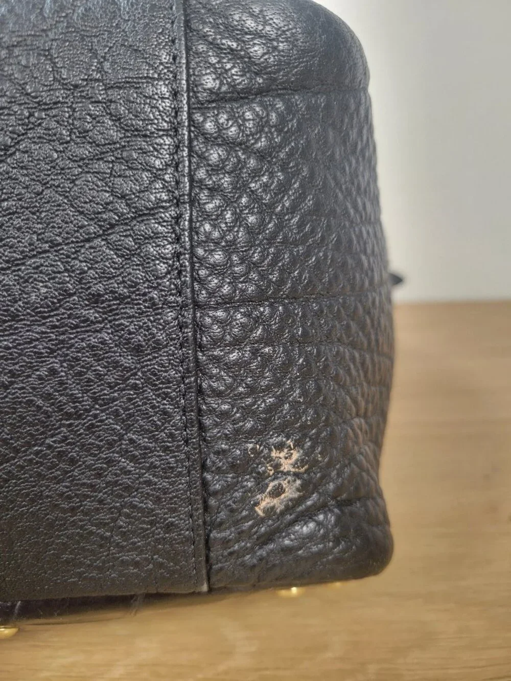 Coach Black Pebbled Leather Shoulder Bag | Gold Hardware | Classic Hobo Style - Picture 9 of 14